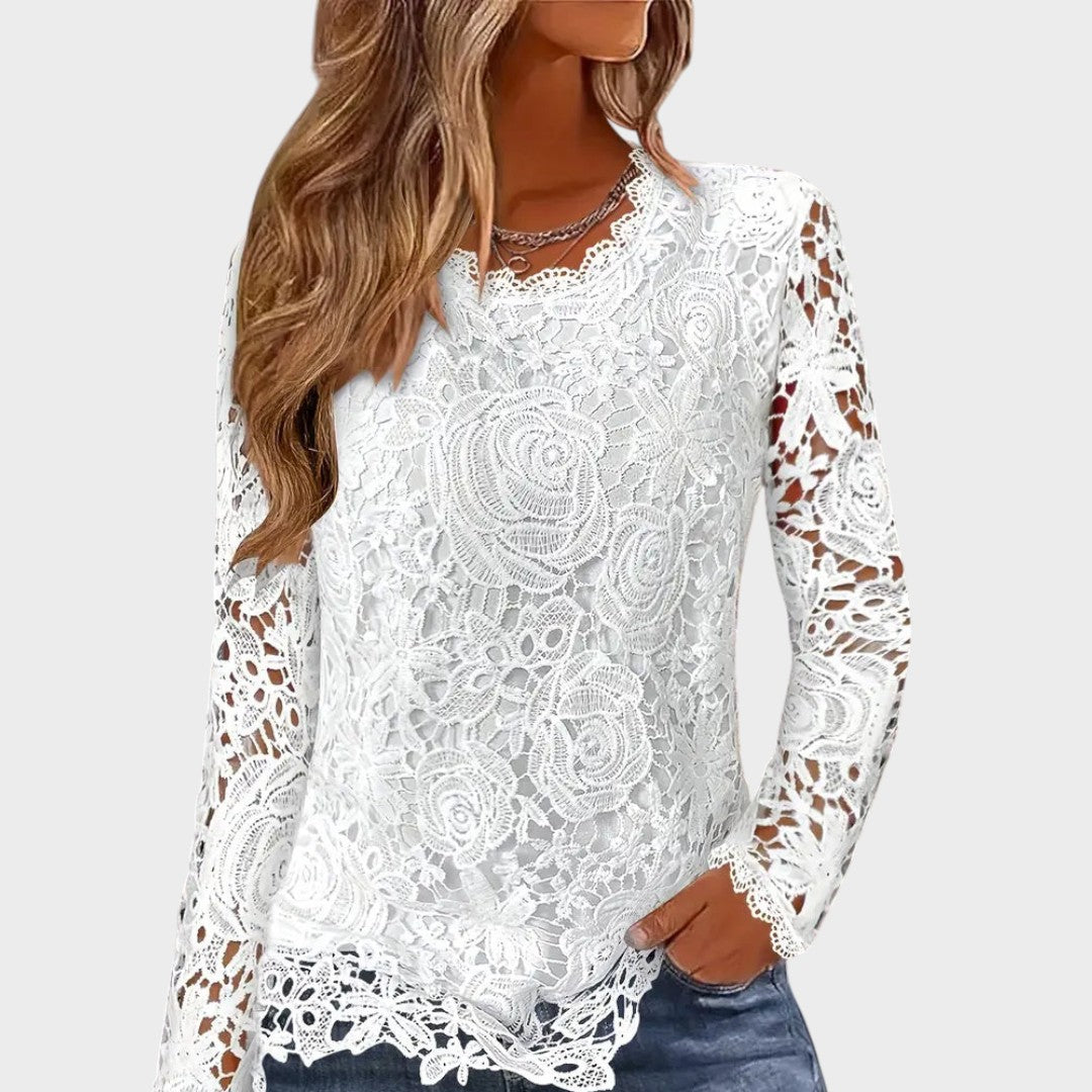 Julieta™ | Blusa de Encaje de Manga Larga