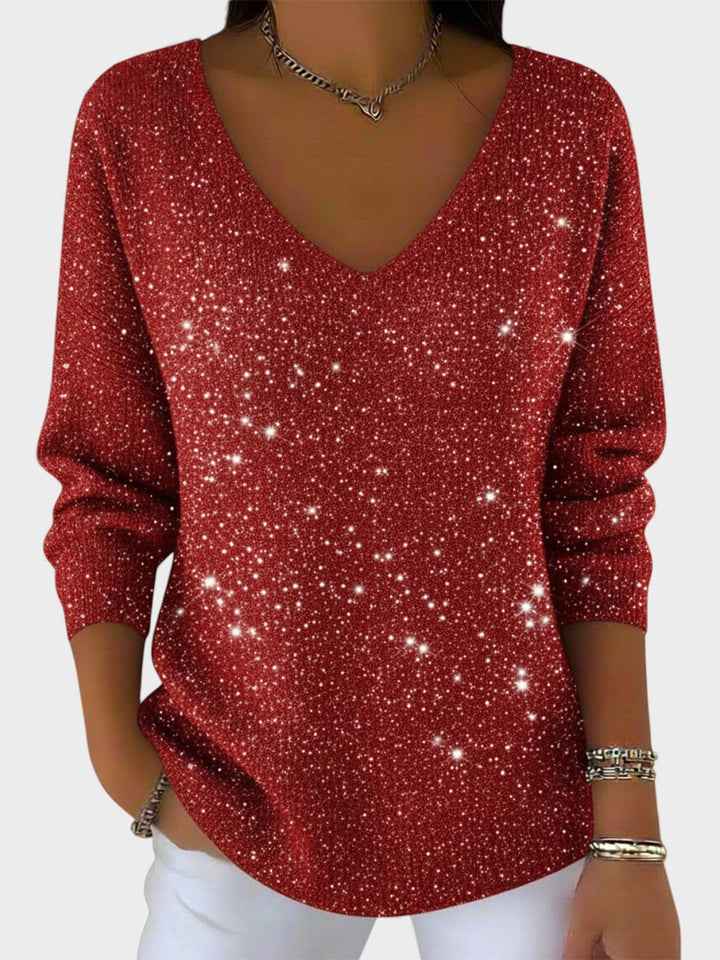 Inés™ | Jersey festivo con escote en V