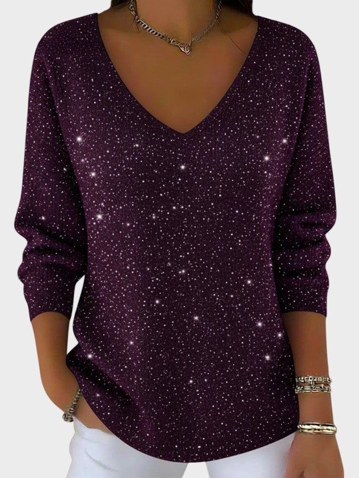 Inés™ | Jersey festivo con escote en V