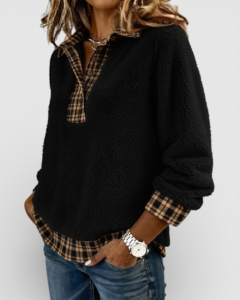 Lara™ | Jersey con detalle de cuadros