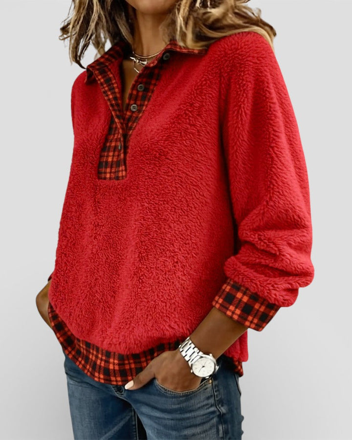 Lara™ | Jersey con detalle de cuadros