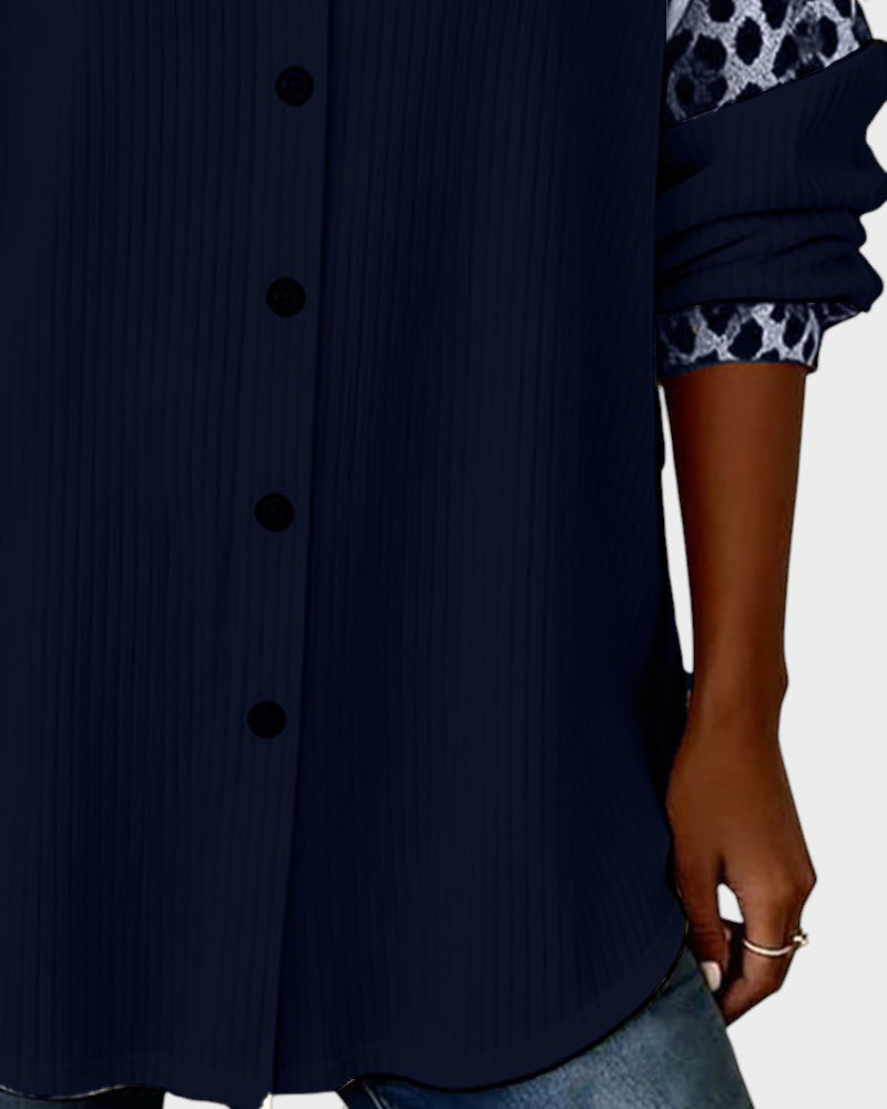 Juana™ | Camisa de botones con estampado leopardo