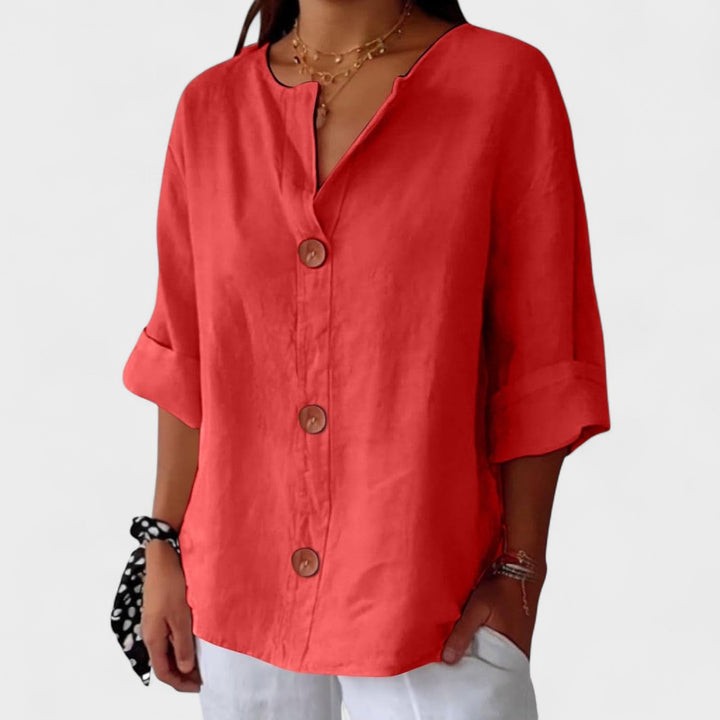 Alejandra™ | Blusa casual de lino