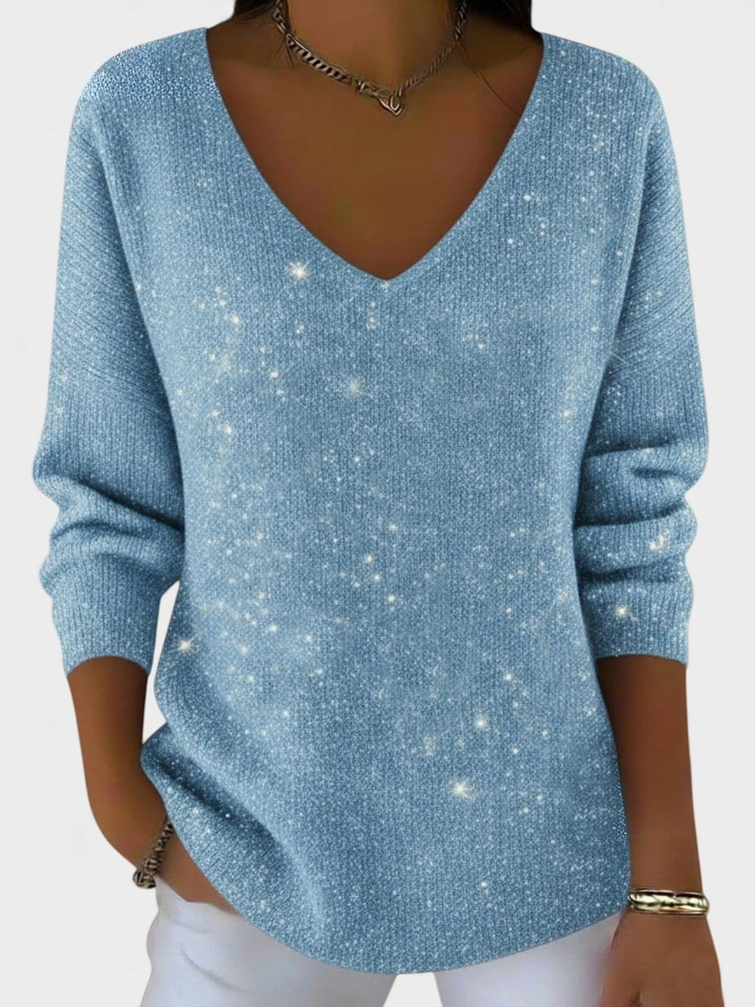 Inés™ | Jersey festivo con escote en V