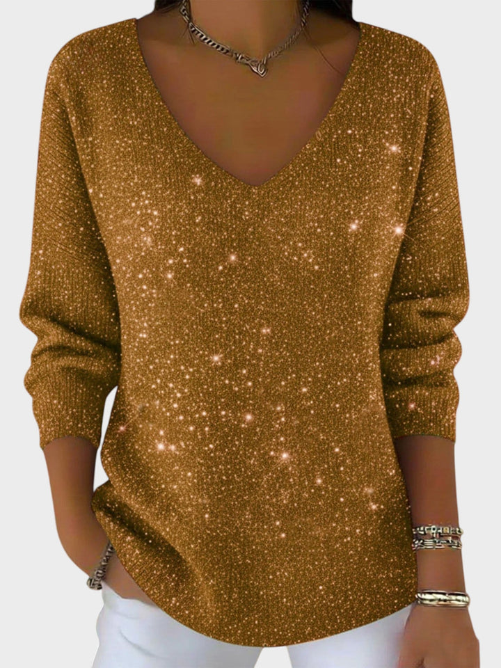 Inés™ | Jersey festivo con escote en V