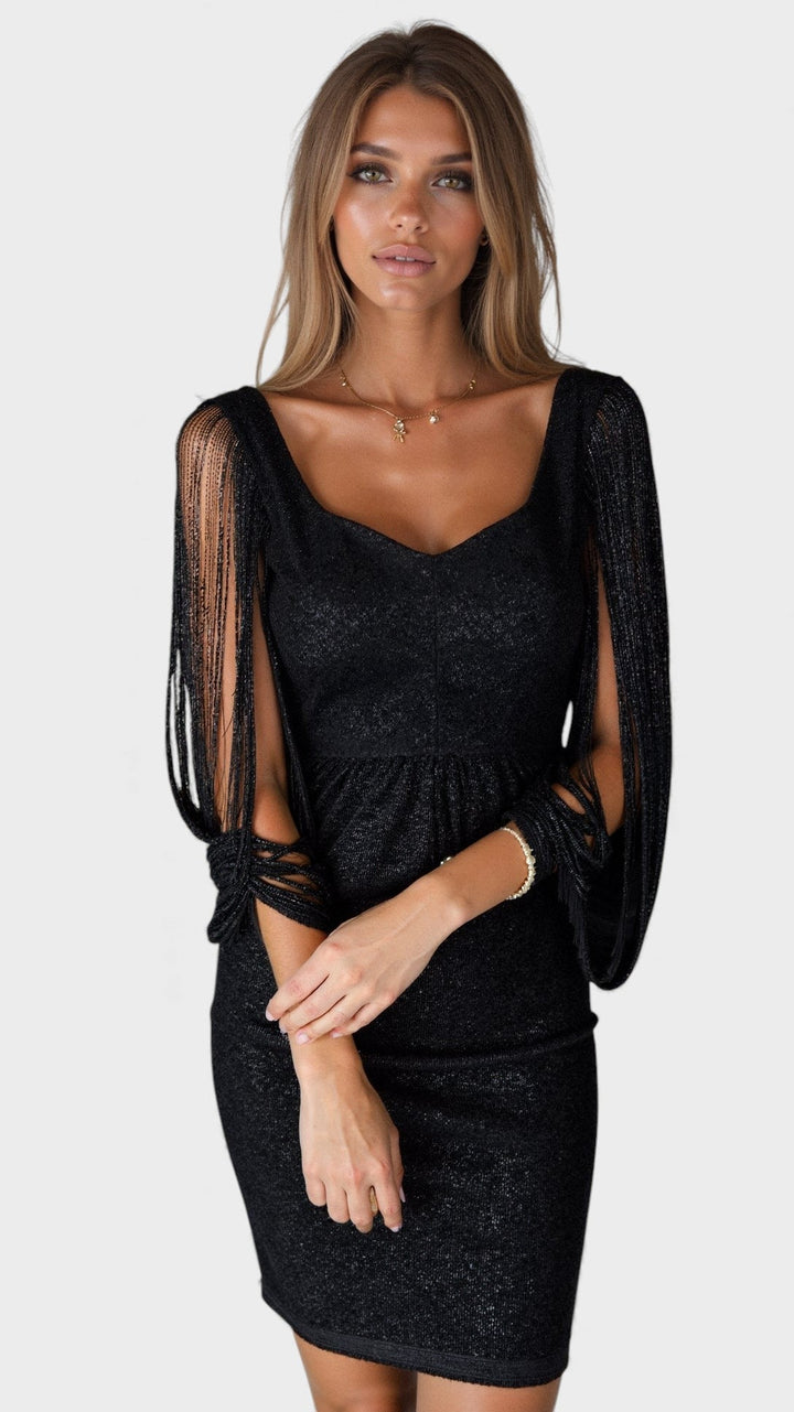 Noelia™ | Vestido Elegante con Escote y Manga Larga