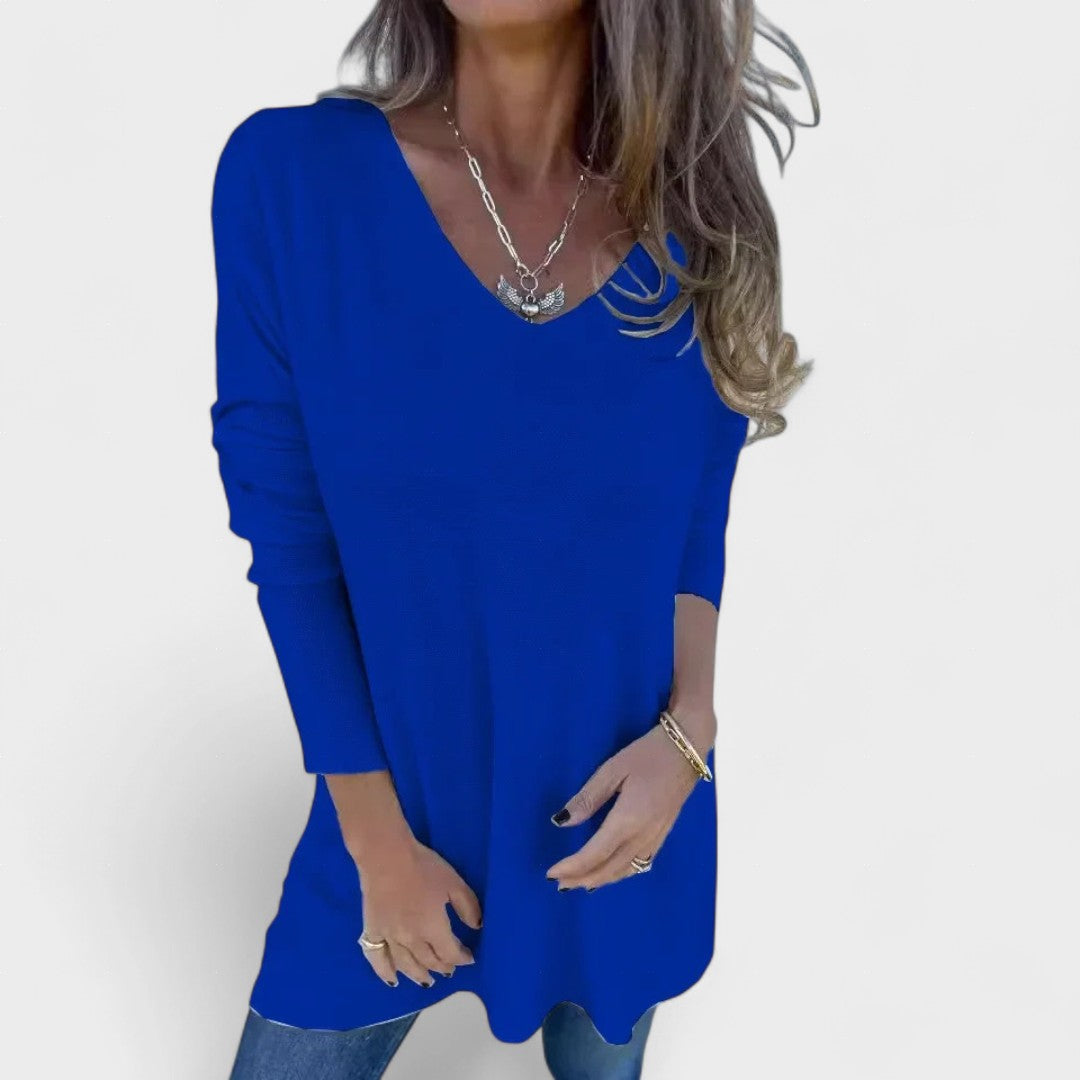 Juana™ | Túnica de punto relajada con cuello en V