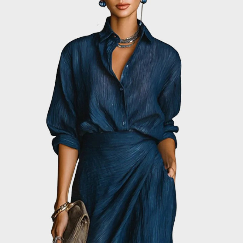 Flavia™ | Conjunto maxi plisado