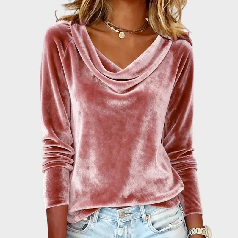 Dalia™ | Top lujoso con cuello drapeado