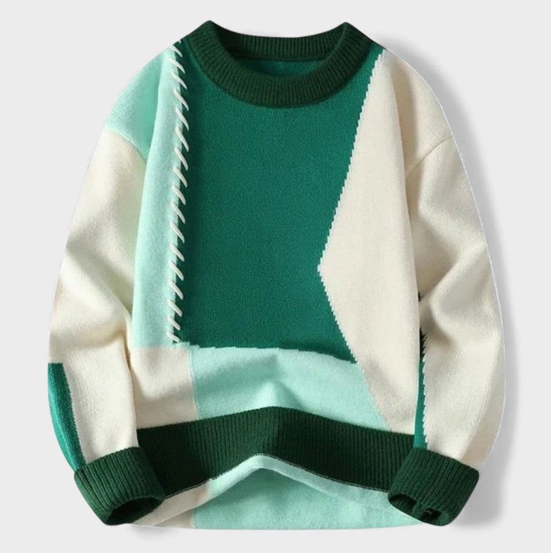 Maela™ | Suéter patchwork tejido a mano