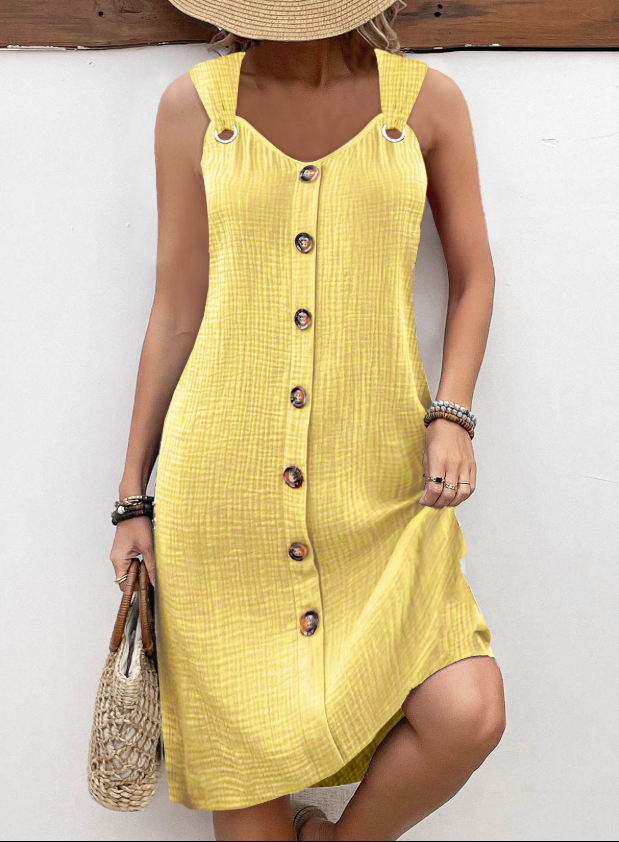 Gabriela™ | Vestido sin mangas con escote en V