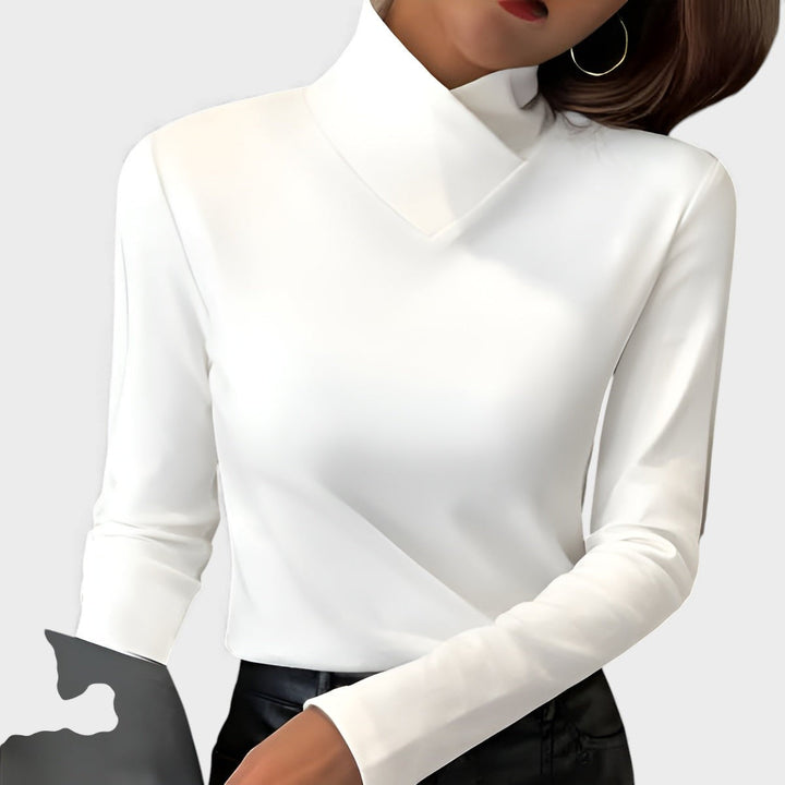 Silvia™ | Jersey elegante de cuello alto