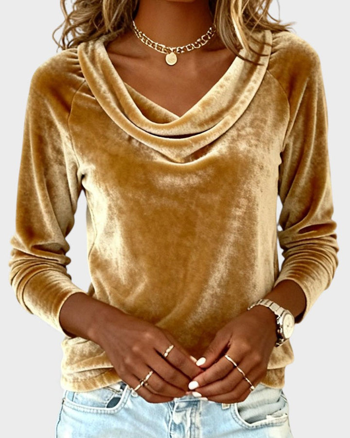 Dalia™ | Top lujoso con cuello drapeado