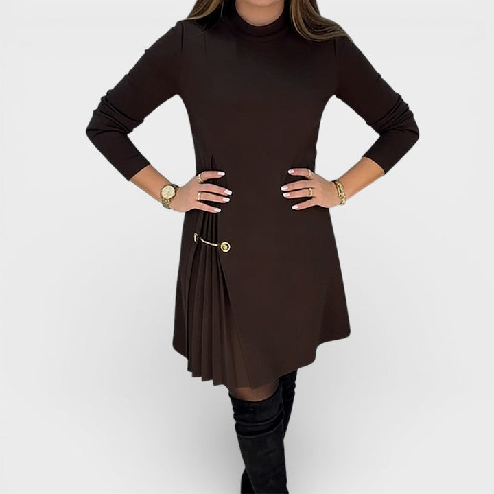 Carmen™ | Vestido plisado de manga comprida