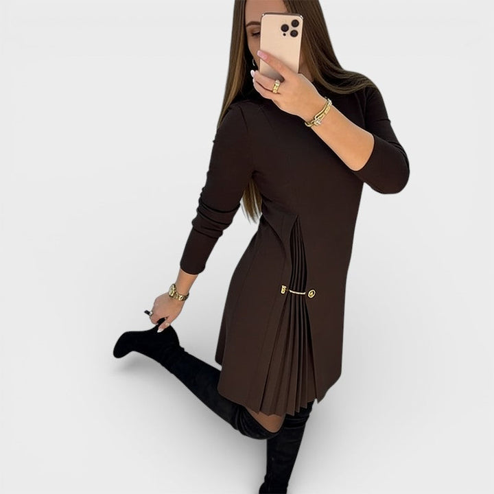 Carmen™ | Vestido plisado de manga comprida