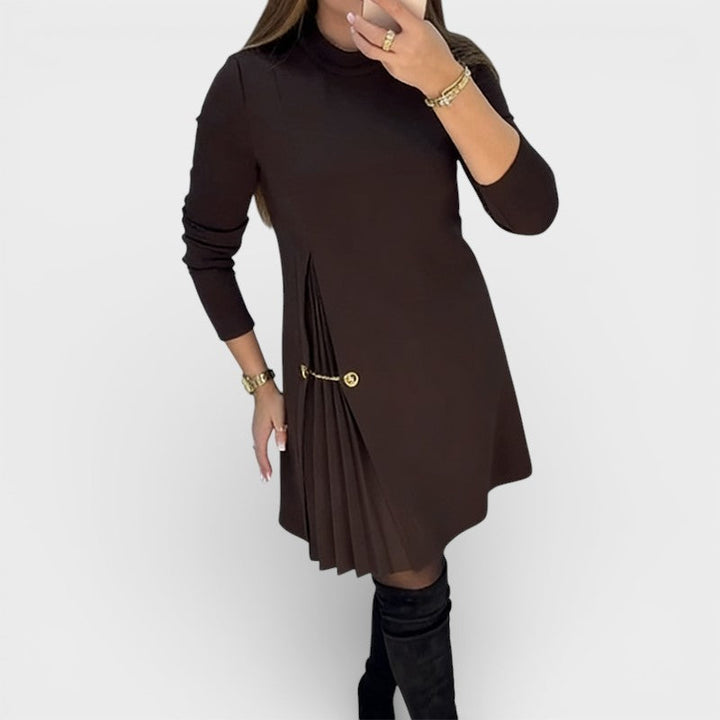 Carmen™ | Vestido plisado de manga comprida