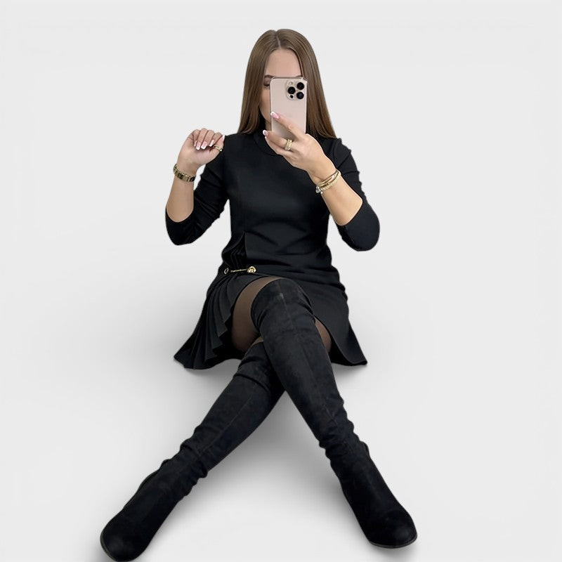 Carmen™ | Vestido plisado de manga comprida